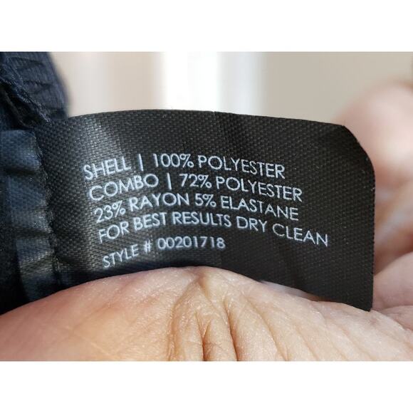 Club Monaco Shift Dress Women's 4 Black Floral Back Zip Long Sleeve Crew Neck - Picture 6 of 10